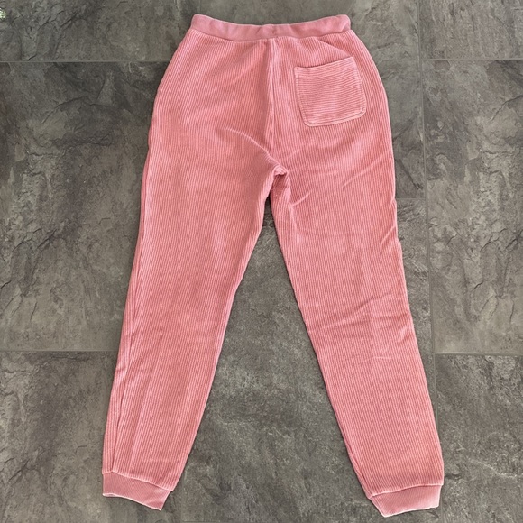 Aerie Pink Corduroy Jogger Pants - Picture 6 of 8